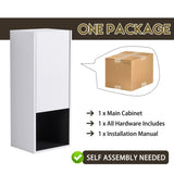 12" Bathroom Side Cabinet,Soft Close Doors,Float Mounting Design, W999P248645