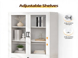 White MDF, melamine faced, wide style, large single drawer with glass display door, 82106674