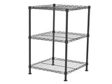 Black 3-Tier Black Wire Shelving Tower 01867869