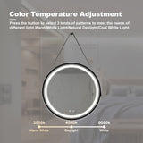 32inch Bathroom Led Classy Vanity Mirror with focused backplane,Black aluminum alloy frame,High W1992P211236