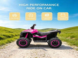 Pink 12V Electric Kids ATV 4 Wheeler Ride On Toy with Dual Motors, 3.7 MPH Top Speed, Music & 91849377