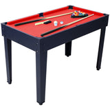 ZNTS 5-in-1 Multi-Game Table - Billiards, Push Hockey, Foosball, Ping Pong, and Basketball black/red 77723643