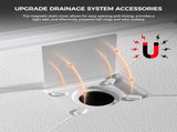 48x32 Inch White Acrylic Shower Base, Right Drain, Non-Slip Surface T5595P487470