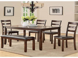 Modern 6 Piece Dining Set, Brown B01682188