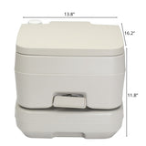 ZNTS 10L Portable Removable Flush Toilet with Double Outlet 18275673