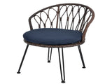 Outdoor Leisure Set, 2 Rattan Single Chairs with A Glass Round Table, Perfectly Suited for N711P256422C