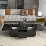 ON-TREND Coffee with 2 large Hidden Storage Compartment, Extendable Cocktail WF303591AAB