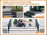 Matte Black Outdoor 3 Level Iron Handrail 85809583
