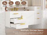 30" Wall Mounted Bathroom Cabinet with Ceramic Basin Sink, Bathroom Cabinet with Soft-Closing Door N710P324096K