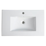 ZNTS 30 Inch Bathroom Ceramic Sink Basin, White W1550P168218