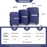 Hardshell Suitcase Double Spinner Wheels PP Luggage Sets Lightweight Durable Suitcase with TSA W284112583