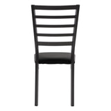 ZNTS Black Finish Side Chairs Set of 4 Metal Frame Casual Dining Furniture B011P262350