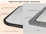 Black Bathroom Wall Mirror for Over Sink 40" 32" Rectangle Vanity Mirror with Round Corner for 65150243