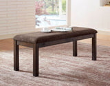 Classic Elegant Design Wooden 1pc Bench Only Dining Room Upholstered Seat Walnut Finish Bench B011P245909