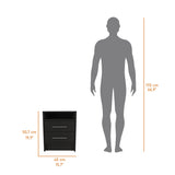 Philadelphia Nightstand, Two Drawers, Concealed Shelf B128P148956