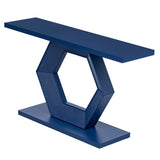 U_Style Modern Entryway Table with Innovative Hollow Hexagon Leg Structure and Premium Fir Veneer N711P241272V
