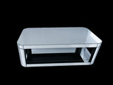 Baked curved mirror Coffee Table for Living Room, Modern Glass Coffee Table with Glass Top, W3836P361731