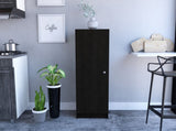 Richmond Rectangle Pantry Cabinet Black Wengue B06280273