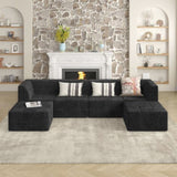 Single seat sofa Compressed Sectional Sofa Modern Minimalist Style Corduroy Couch, Sleeper Sofa for W487P230479