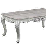 Melrose Traditional Style Coffee Table Made with wood in Silver Finish B009138496