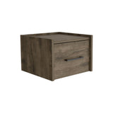 Boa Floating Nightstand , End Table, Side Table Wall-Mounted Single Drawer Design with Handle- Dark B070137815