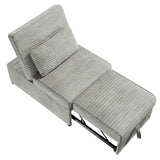 Contemporary Sleeper Sofa Chair Pillow Plush Tufted Seat 1pc Convertible Sofa Ash Color Wide-Welt B011P281839