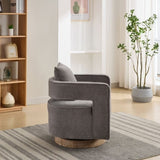 29.1"W Swivel Accent Open Back Chair Modern Comfy Sofa Chair With Weathered Base For Nursery Bedroom W1298P192482