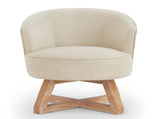 Swivel with cross-shaped wooden base,Lounge with solid wood legs, 360&degfreely Swivel W2186P166254