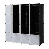 ZNTS 16 Cube Organizer Stackable Plastic Cube Storage Shelves Design Multifunctional Modular Closet 12112810