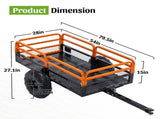 1500LBS Capacity 15 Cubic Feet Dump Cart Trailer, Heavy Duty Tow Behind Hauling & Dumping Wagon for 39189763