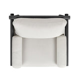 Zara 39.5" Dowel Frame Bolster Patio Deep Seating Armchair, Wheat Beige Axroma Olefin B2719P245978