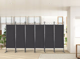 5.74FT 6-Fold Top With Shape 160g Polyester Cloth Plastic Feet Carbon Steel Frame Foldable Screen 49481759