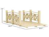 4.7ft Garden Bridge Arc Wood Footbridge Decorative Pond Bridge Prohibited by 86306248