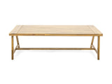 Modern Outdoor Dining Table, Acacia Wood Patio Table with Teak Finish - Weather-Resistant Garden, N770P358870T