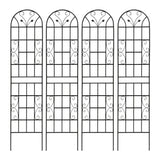 4 Pack Metal Garden Trellis 86.7" x 19.7" Rustproof Trellis for Climbing Plants Outdoor Flower W1586P268035