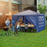 10'x10' Gazebo Waterproof Outdoor Canopy Patio Tent Party Tent for Wedding BBQ Cater, Blue 44411827