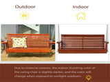 2 Seater Outdoor Patio Swing Chair-Brown 37604900