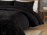 King/Cal King Ruched Fur Down Alternative Comforter Set B035129368