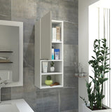 Mila Bathroom Cabinet, Two Internal Shelves, Two External Shelves, Single Door -White B07091955