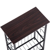 (37 x 20 x 55)cm Multifunctional Bathroom Table / Interior Side Table Tissue Magazine Rack Dark 63834755