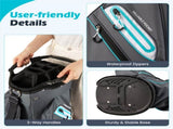 14-Way Golf Cart Bag - 6 Zippered PocketsCooler Pocket, Waterproof Zippers, GrayBlue 92044266