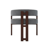 COOLMORE Modern Accent Chair Teddy Upholstered Armchair with Open Back 3 Legs Barrel Dining Chair W395P233456