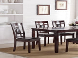 Modern Contemporary 7pc Set Espresso Finish Unique Eyelet Back 6x Side Chairs Cushion Seats B011119001