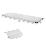 ZNTS 75"D x 25"W x 3"H Memory Foam Camping Mattress 22212145