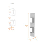 Rosebud Corner Floating Shelf Modern Full-Wall 4-Shelf Unit B128P176175