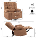 ZNTS Massage Recliner Chair Sofa with Heating Vibration W1403P152417