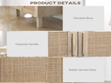 Kitchen Storage Cabinet, Garage Cabinets Natural Wood-AS 48239210