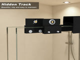 44-48" W 72" H Tempered Glass with Explosion Proof Film, Aluminum Frame Double Sliding Shower W1675P484271