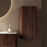 KALI 14" Wall-Mounted Floating Striped Bathroom Vanity Side Cabinet with a Door and a Shelf, W2615P243153