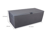 120gal 460L Outdoor Garden Plastic Storage Deck Box Chest Tools Cushions Toys Lockable Seat 41782722